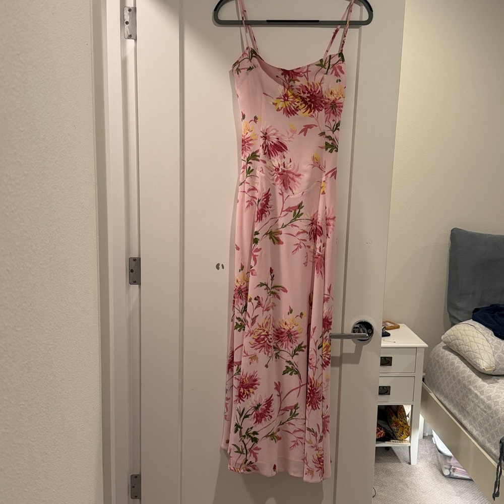 Reformation Pink Floral Maxi Dress
